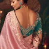 Gajari Pink Heavy Embroidered Silk Saree 467 (2)