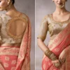 Gajari Zari Work Crepe Pre Stitched Saree   7805Gajari Zari Work Crepe Pre Stitched Saree   7805