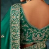 Green Pure Silk Heavy Work Pre Stitched Saree 5547 (2)