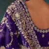 Purple Pure Silk Heavy Work Pre Stitched Saree 5549 (2)