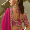 Rani Pink Silk Zari Work Ready To Wear Saree   8102 (2)