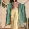 Cream Skirt With Embroidered Choli  10050
