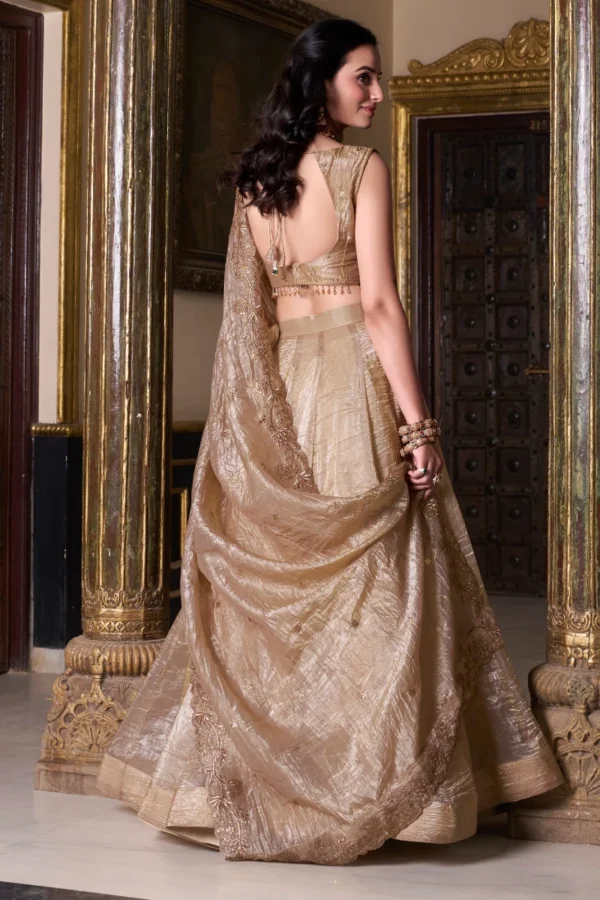 Gold Crush Embroidered Lehenga Choli 1