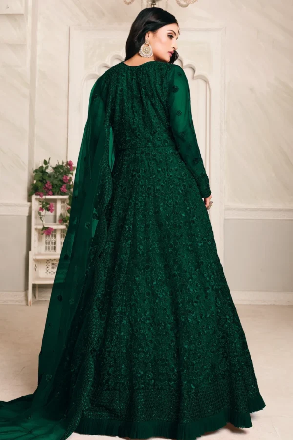 Green Net Embroidered Anarkali Gown 2102 1