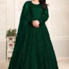 Green Net Embroidered Anarkali Gown 2102
