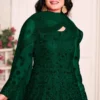 Green Net Embroidered Anarkali Gown 2102 2