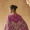Rani Pink Chinon Lehenga Choli With Embroidered Cape 5503 2