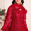 Red Net Embroidered Anarkali Gown 2104 2