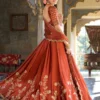 Rust Orange Rangoli Silk Lehenga Choli 1