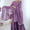 Violet Mul Chanderi Sharara Suit