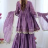 Violet Mul Chanderi Sharara Suit (2)