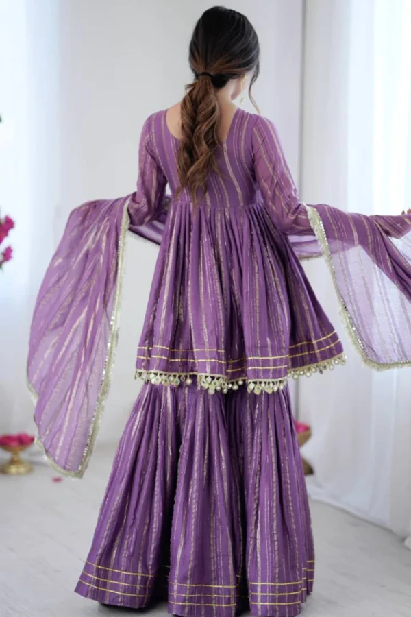 Violet Mul Chanderi Sharara Suit (2)